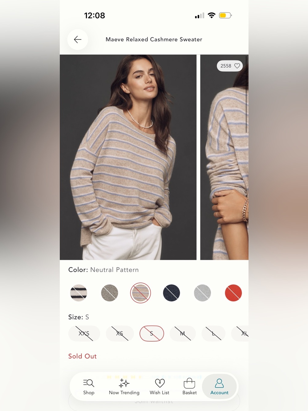 Maeve Beige and Light Blue Striped Relaxed Cashmere Sweater